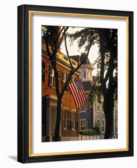 Nantucket Town, Nantucket Island, Massachusetts, USA-Walter Bibikow-Framed Photographic Print