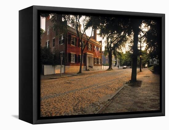 Nantucket Town, Nantucket Island, Massachusetts, USA-Walter Bibikow-Framed Premier Image Canvas