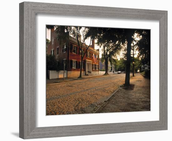 Nantucket Town, Nantucket Island, Massachusetts, USA-Walter Bibikow-Framed Photographic Print