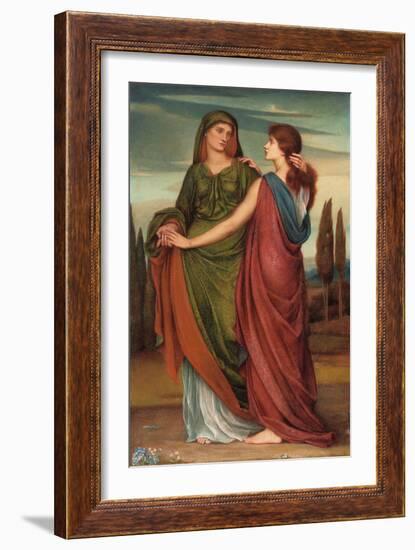 Naomi and Ruth, 1887-Evelyn De Morgan-Framed Giclee Print