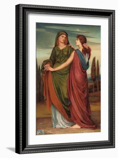 Naomi and Ruth, 1887-Evelyn De Morgan-Framed Giclee Print