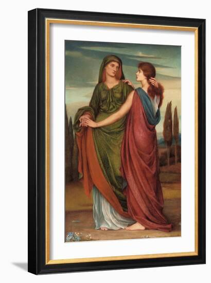 Naomi and Ruth, 1887-Evelyn De Morgan-Framed Giclee Print