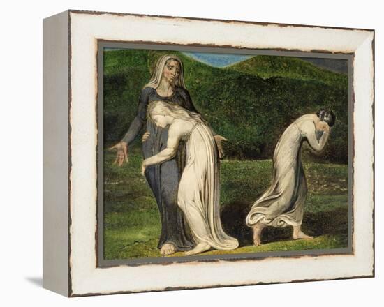 Naomi Entreating Ruth and Orpah to Return to the Land of Moab-William Blake-Framed Premier Image Canvas