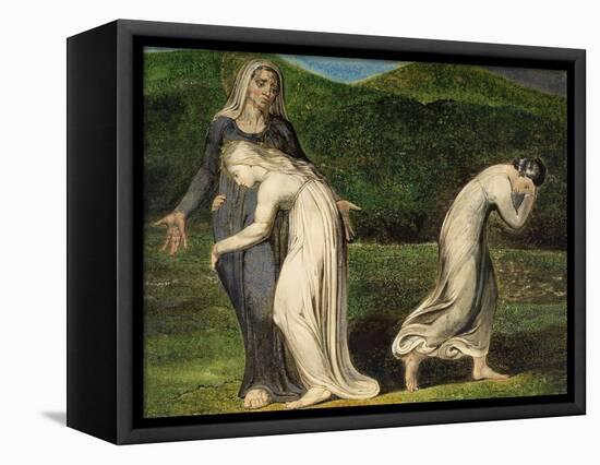 Naomi Entreating Ruth and Orpah to Return to the Land of Moab-William Blake-Framed Premier Image Canvas