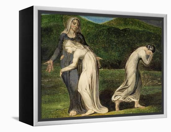 Naomi Entreating Ruth and Orpah to Return to the Land of Moab-William Blake-Framed Premier Image Canvas