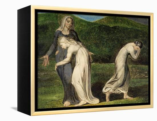 Naomi Entreating Ruth and Orpah to Return to the Land of Moab-William Blake-Framed Premier Image Canvas