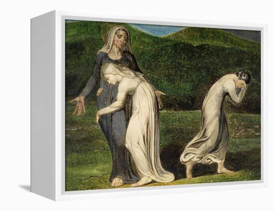 Naomi Entreating Ruth and Orpah to Return to the Land of Moab-William Blake-Framed Premier Image Canvas