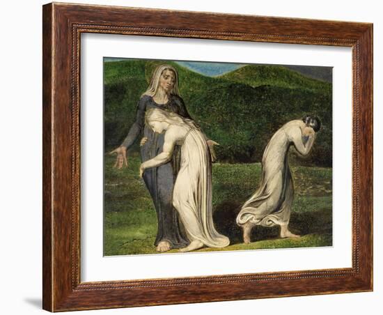 Naomi Entreating Ruth and Orpah to Return to the Land of Moab-William Blake-Framed Giclee Print