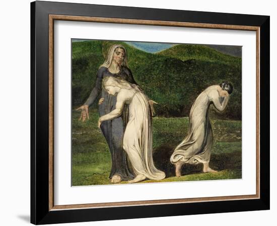 Naomi Entreating Ruth and Orpah to Return to the Land of Moab-William Blake-Framed Giclee Print