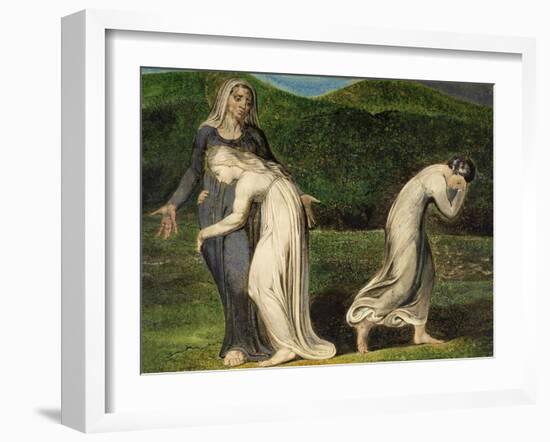 Naomi Entreating Ruth and Orpah to Return to the Land of Moab-William Blake-Framed Giclee Print