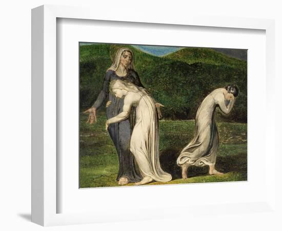 Naomi Entreating Ruth and Orpah to Return to the Land of Moab-William Blake-Framed Giclee Print