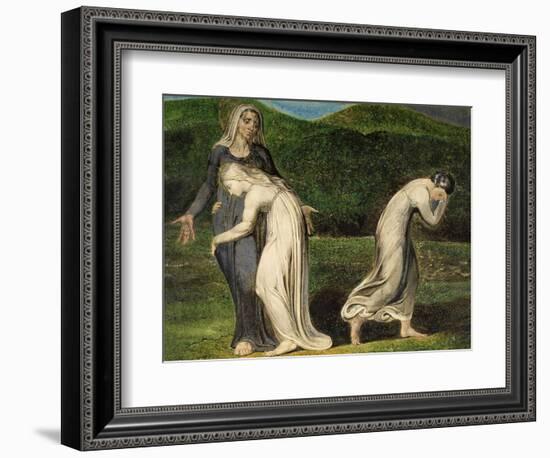 Naomi Entreating Ruth and Orpah to Return to the Land of Moab-William Blake-Framed Giclee Print