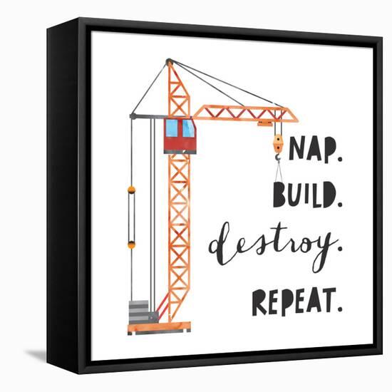 Nap Build Destroy Repeat-Jennifer McCully-Framed Stretched Canvas