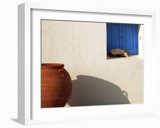 Nap Time in Mykonos-Les Mumm-Framed Photographic Print