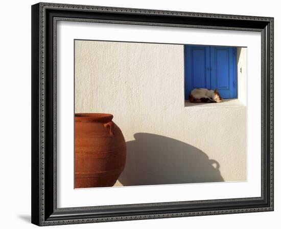 Nap Time in Mykonos-Les Mumm-Framed Photographic Print