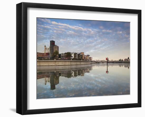 Napa Riverfront Development, Napa Valley Wine Country, Northern California, Usa-Walter Bibikow-Framed Photographic Print