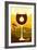 Napa Valley, California - Wine Glass and Vineyard-Lantern Press-Framed Art Print