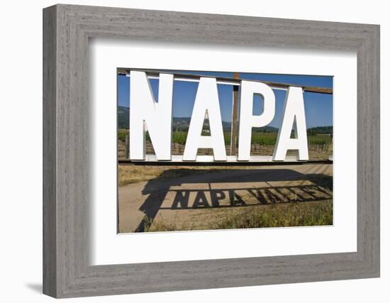 Napa Valley Sign-George Oze-Framed Photographic Print