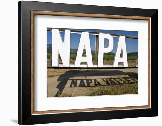 Napa Valley Sign-George Oze-Framed Photographic Print