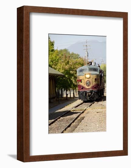 Napa Valley Wine Train in Train Station, California, USA-Cindy Miller Hopkins-Framed Photographic Print
