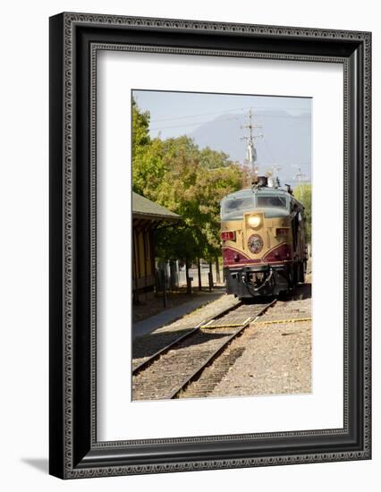 Napa Valley Wine Train in Train Station, California, USA-Cindy Miller Hopkins-Framed Photographic Print