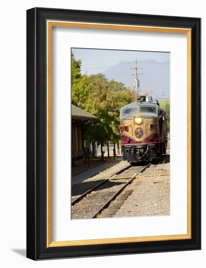 Napa Valley Wine Train in Train Station, California, USA-Cindy Miller Hopkins-Framed Photographic Print