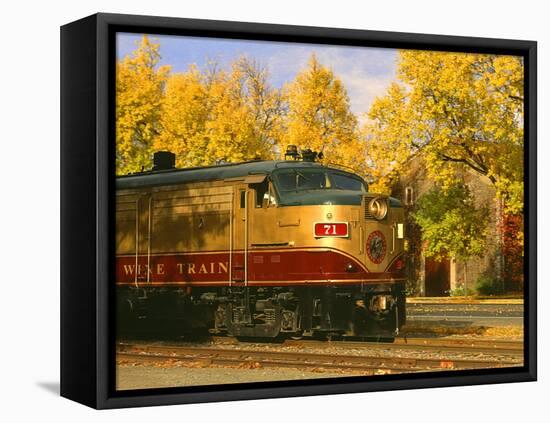 Napa Valley Wine Train Rolls through Rutherford, California, USA-John Alves-Framed Premier Image Canvas