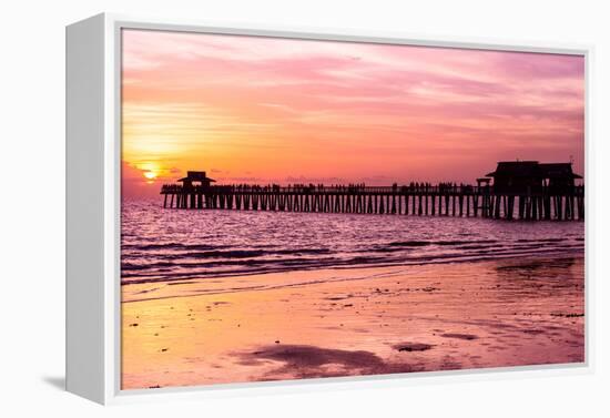 Naples Florida Pier at Sunset-Philippe Hugonnard-Framed Premier Image Canvas