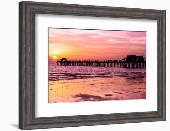 Naples Florida Pier at Sunset-Philippe Hugonnard-Framed Photographic Print