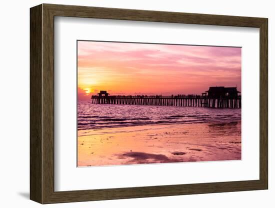 Naples Florida Pier at Sunset-Philippe Hugonnard-Framed Photographic Print