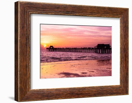 Naples Florida Pier at Sunset-Philippe Hugonnard-Framed Photographic Print