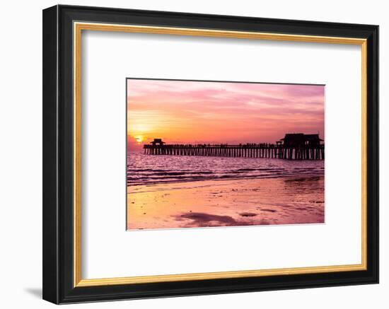 Naples Florida Pier at Sunset-Philippe Hugonnard-Framed Photographic Print