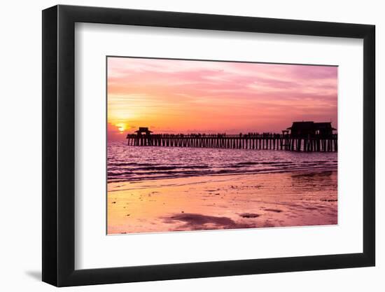 Naples Florida Pier at Sunset-Philippe Hugonnard-Framed Photographic Print