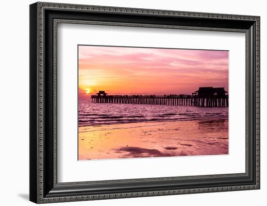 Naples Florida Pier at Sunset-Philippe Hugonnard-Framed Photographic Print