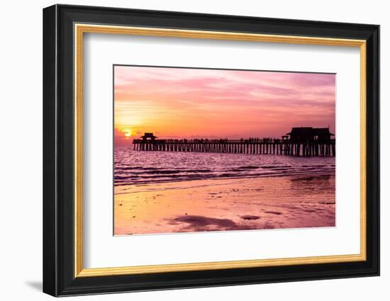 Naples Florida Pier at Sunset-Philippe Hugonnard-Framed Photographic Print