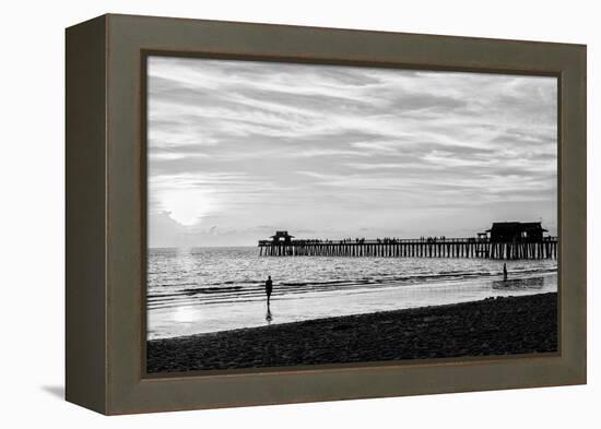 Naples Florida Pier at Sunset-Philippe Hugonnard-Framed Premier Image Canvas