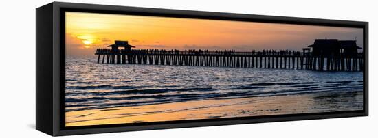 Naples Florida Pier at Sunset-Philippe Hugonnard-Framed Premier Image Canvas