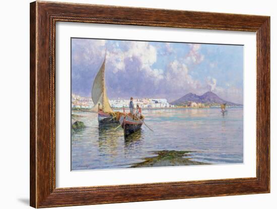 Naples, from Mergellina-Giuseppe Carelli-Framed Giclee Print