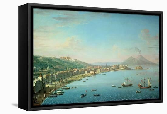 Naples from the Bay, with Mt. Vesuvius in the Background-Antonio Joli-Framed Premier Image Canvas