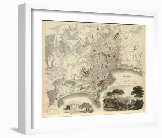 Naples, Italy, c.1835-null-Framed Art Print