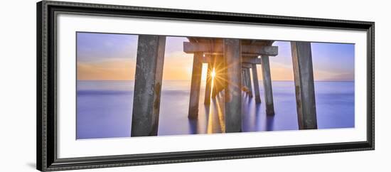 Naples Pier Panoramic II-Moises Levy-Framed Photographic Print