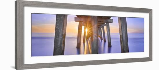 Naples Pier Panoramic II-Moises Levy-Framed Photographic Print