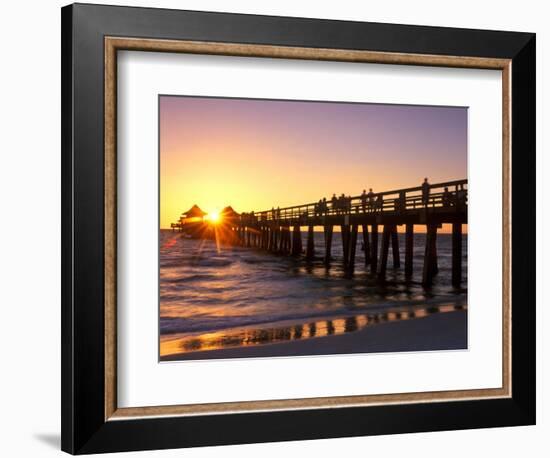 Naples Pier Sunset, Naples, Florida, USA-Rob Tilley-Framed Photographic Print