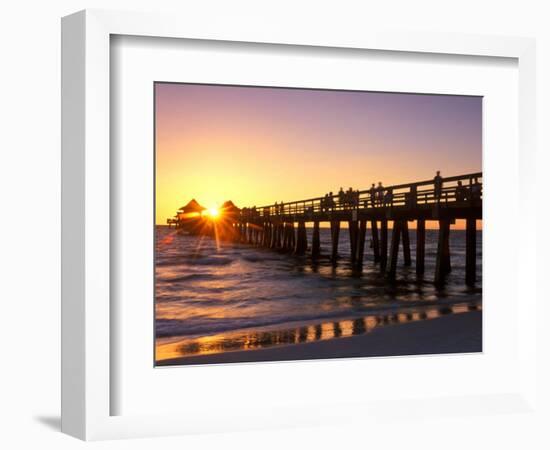 Naples Pier Sunset, Naples, Florida, USA-Rob Tilley-Framed Photographic Print