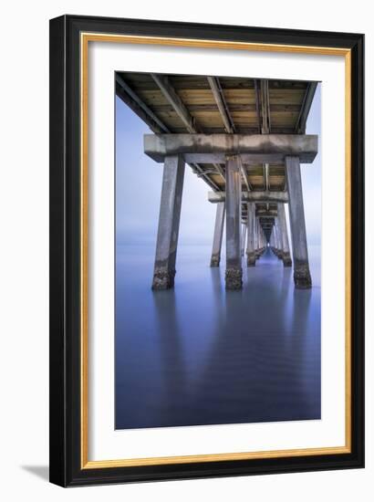 Naples Pier Vertical-Moises Levy-Framed Photographic Print