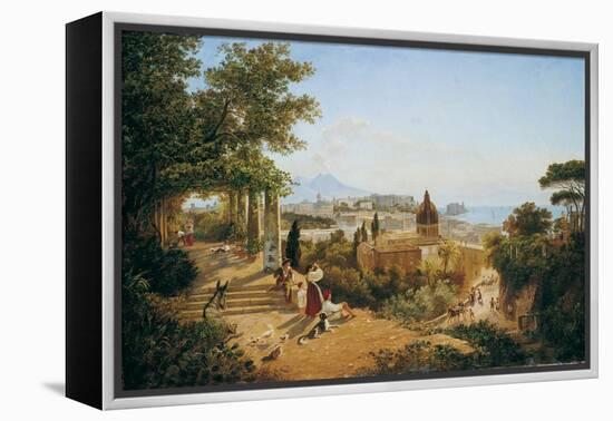 Naples Seen from the Slopes of the Vomero-Carl Wilhelm Goetzloff-Framed Stretched Canvas