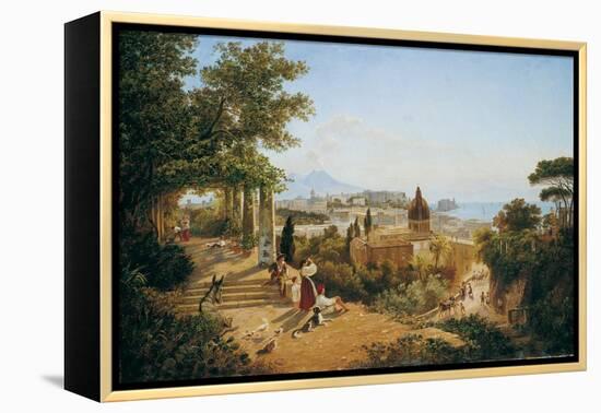 Naples Seen from the Slopes of the Vomero-Carl Wilhelm Goetzloff-Framed Stretched Canvas