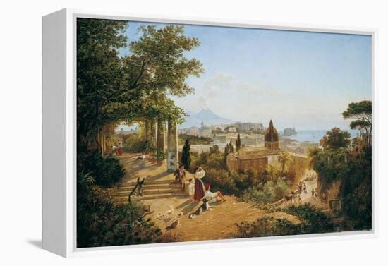 Naples Seen from the Slopes of the Vomero-Carl Wilhelm Goetzloff-Framed Stretched Canvas