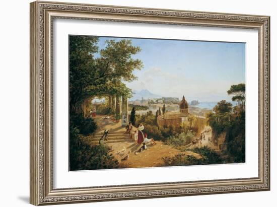 Naples Seen from the Slopes of the Vomero-Carl Wilhelm Goetzloff-Framed Art Print