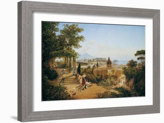 Naples Seen from the Slopes of the Vomero-Carl Wilhelm Goetzloff-Framed Art Print